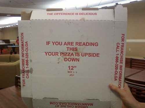 pizza upsidedown