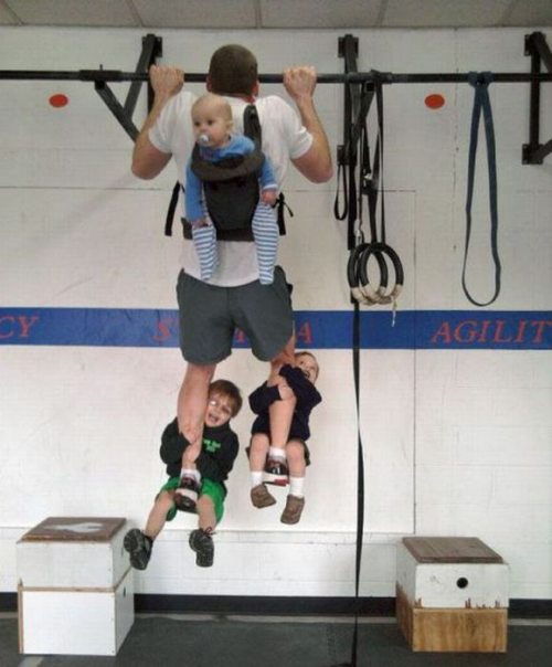 pullups with kids