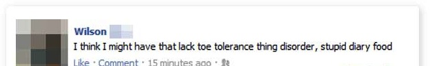 lack toe tolerance facebook