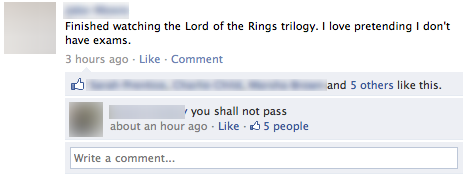 lord of the rings facebook