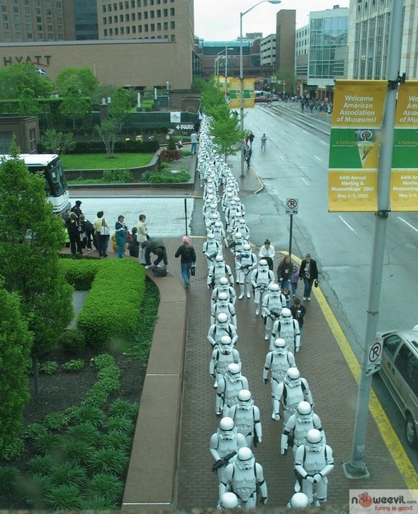 storm trooper walking