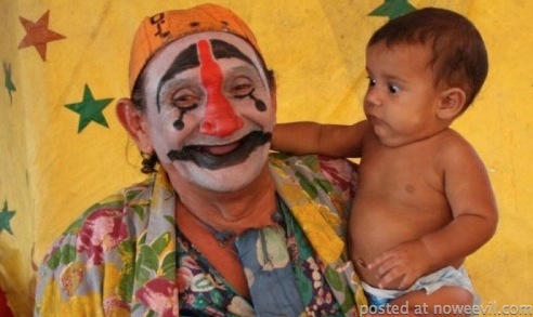 clown and baby