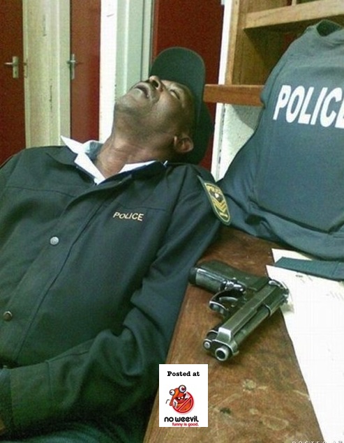 sleeping police