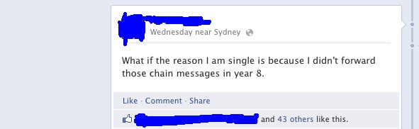 chain letter facebook