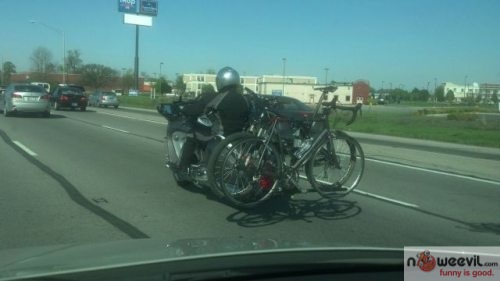 motorcycle with bike