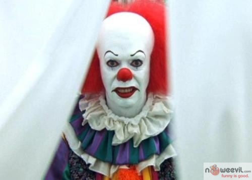 scary clown face