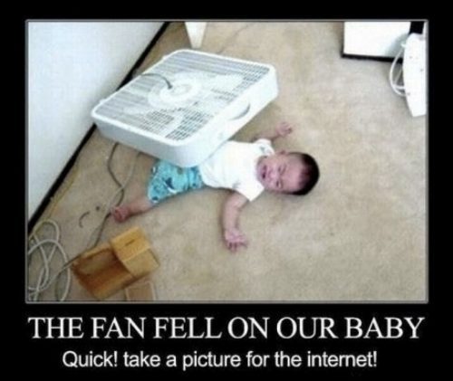 fan on baby